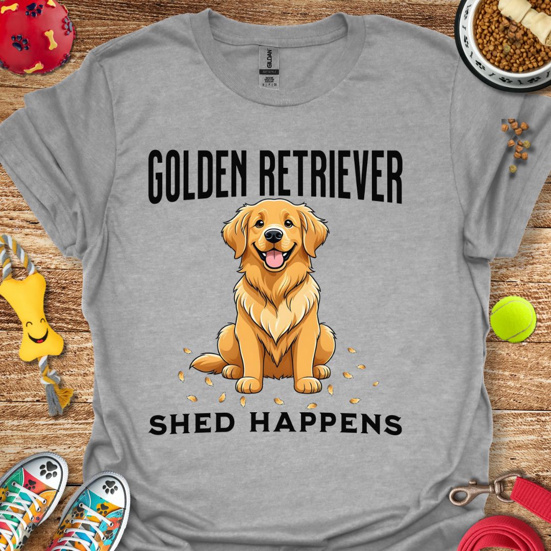 Golden Retriever Shed Happens T-Shirt