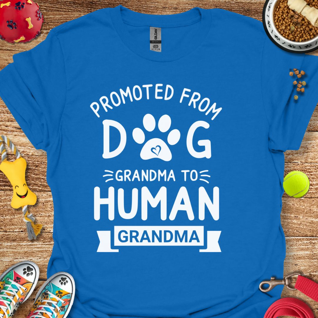 Promoted from Dog Grandma to Human Grandma T-Shirt