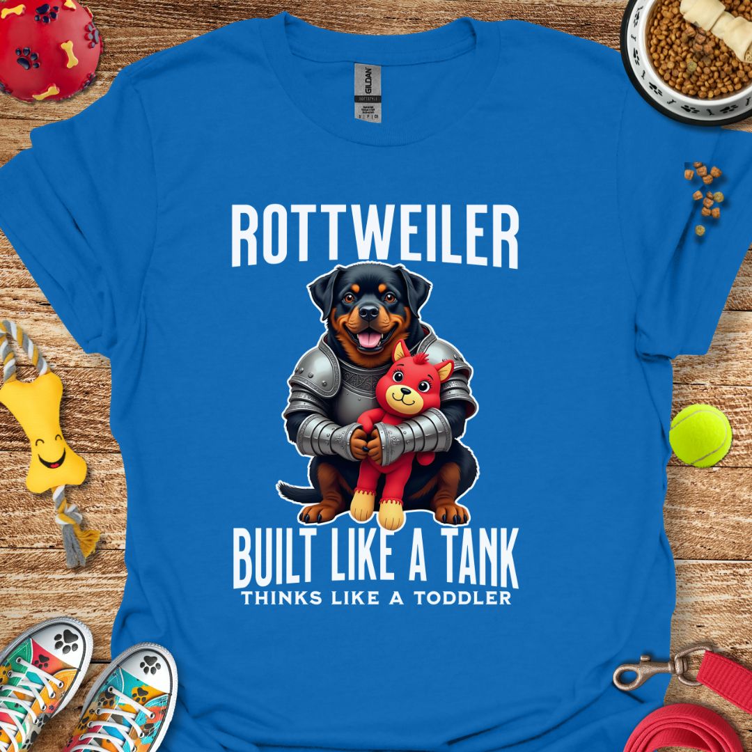 Rottweiler Thinks Like a Tank T-Shirt