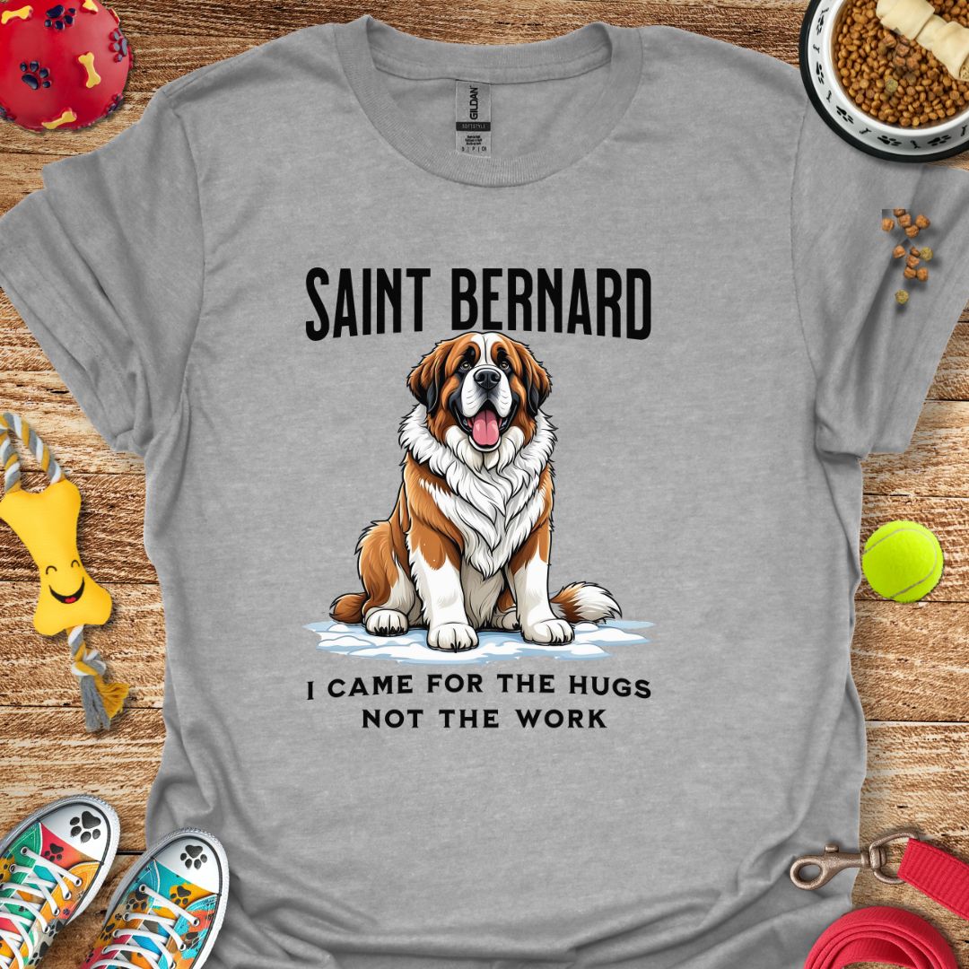 Saint Bernard Came for Hugs Not Work T-Shirt