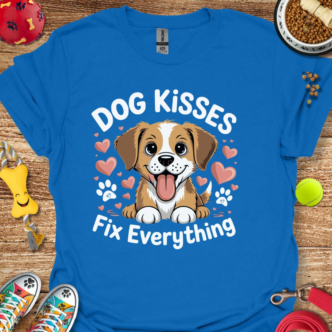 Dog Kisses Fix Everything Cute T-Shirt