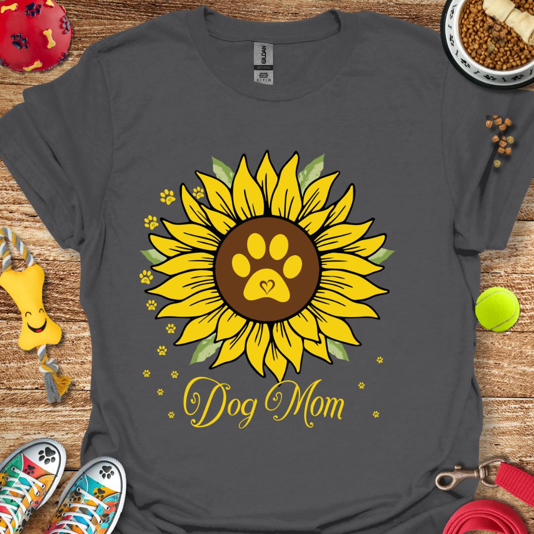 Sunflower Dog Mom T-Shirt