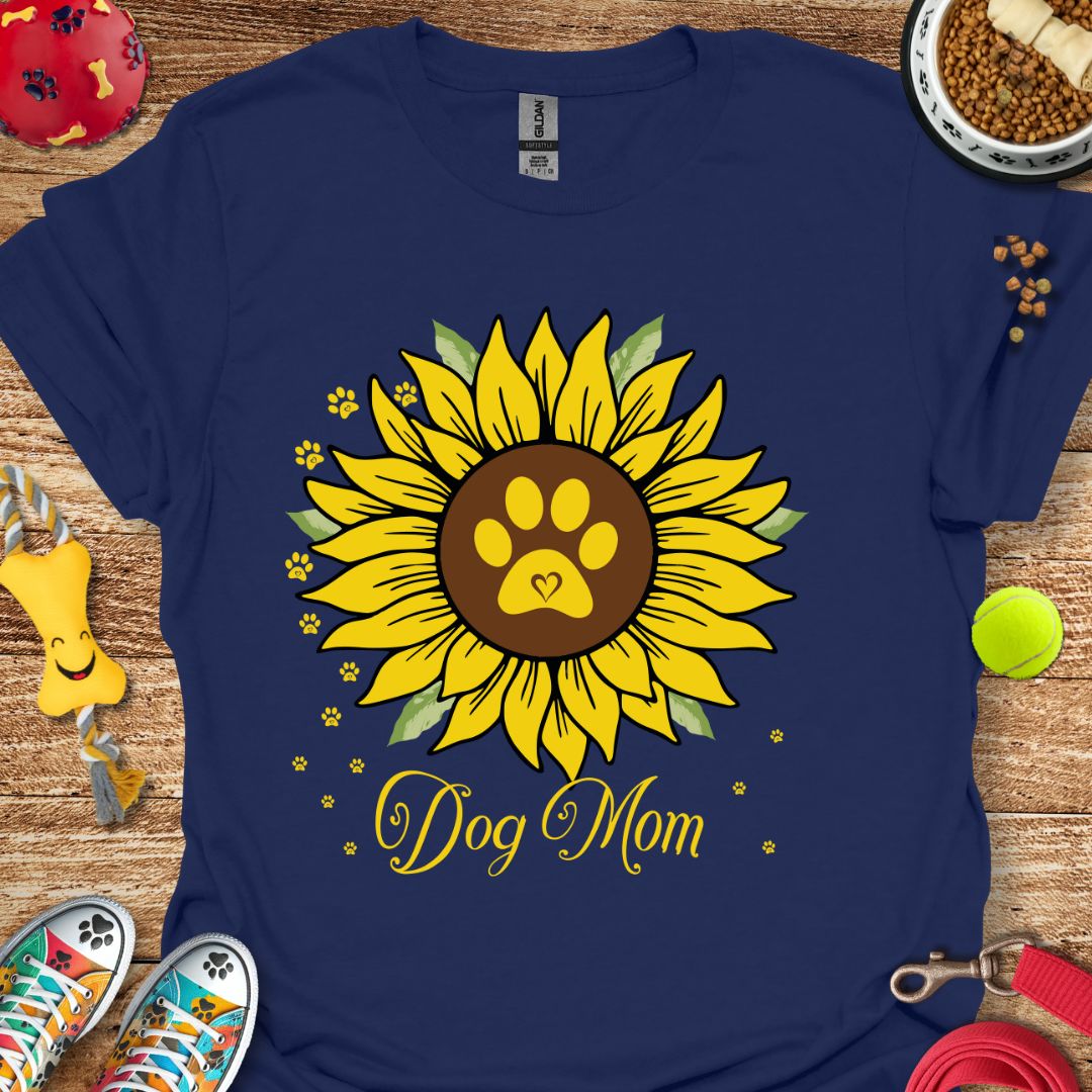 Sunflower Dog Mom T-Shirt