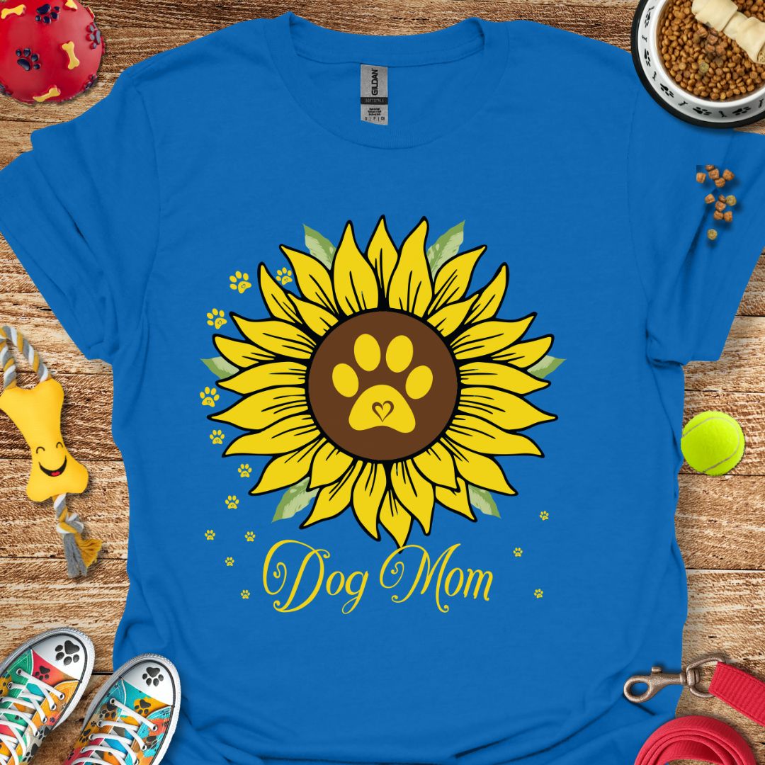 Sunflower Dog Mom T-Shirt