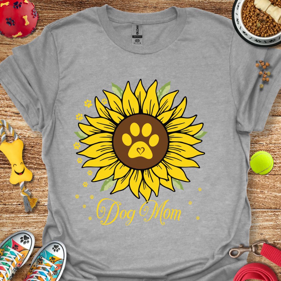 Sunflower Dog Mom T-Shirt