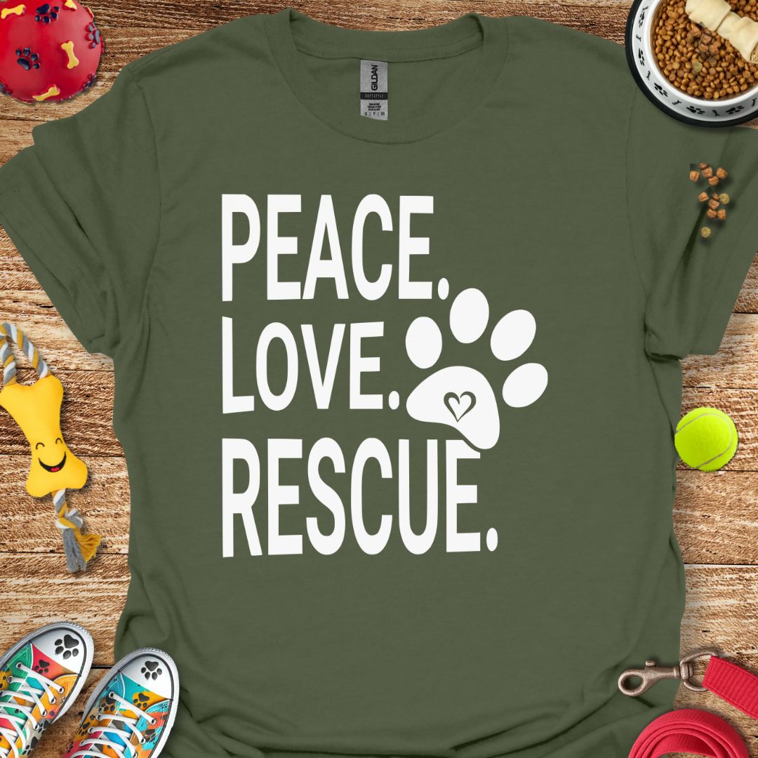 Peace Love Rescue T-Shirt