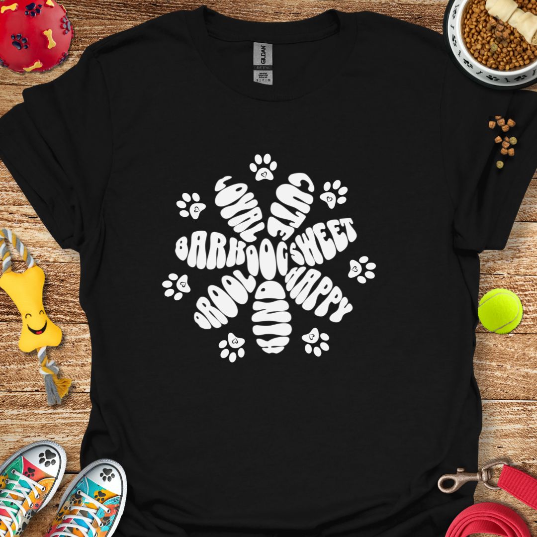 Dog Words Flower T-Shirt