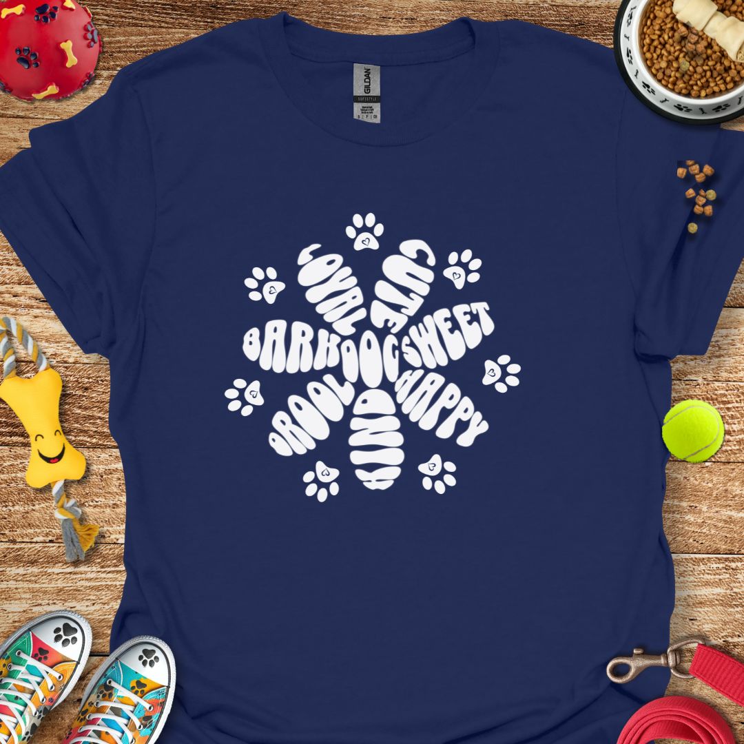 Dog Words Flower T-Shirt