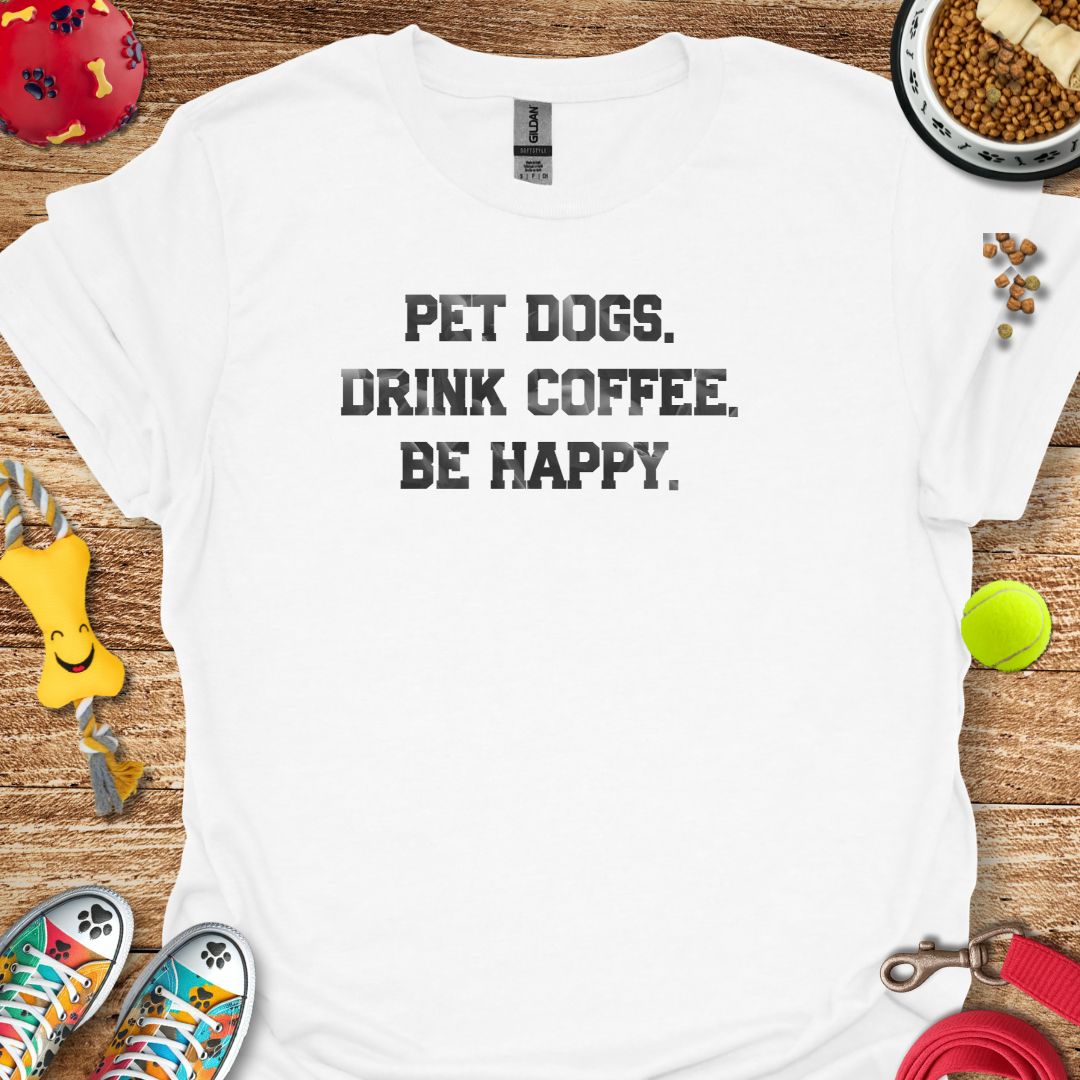 Pet Dogs Drink Coffee (distressed) T-Shirt