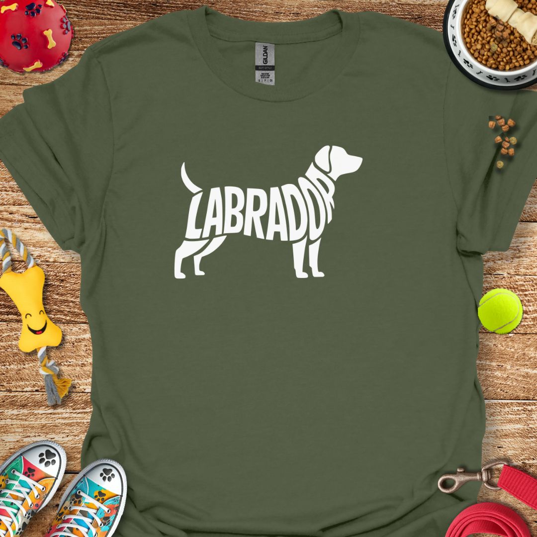Labrador Silhouette Word T-Shirt