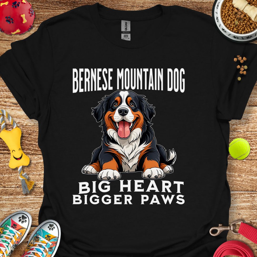 Bernese Mountain Dog Big Heart Bigger Paws T-Shirt