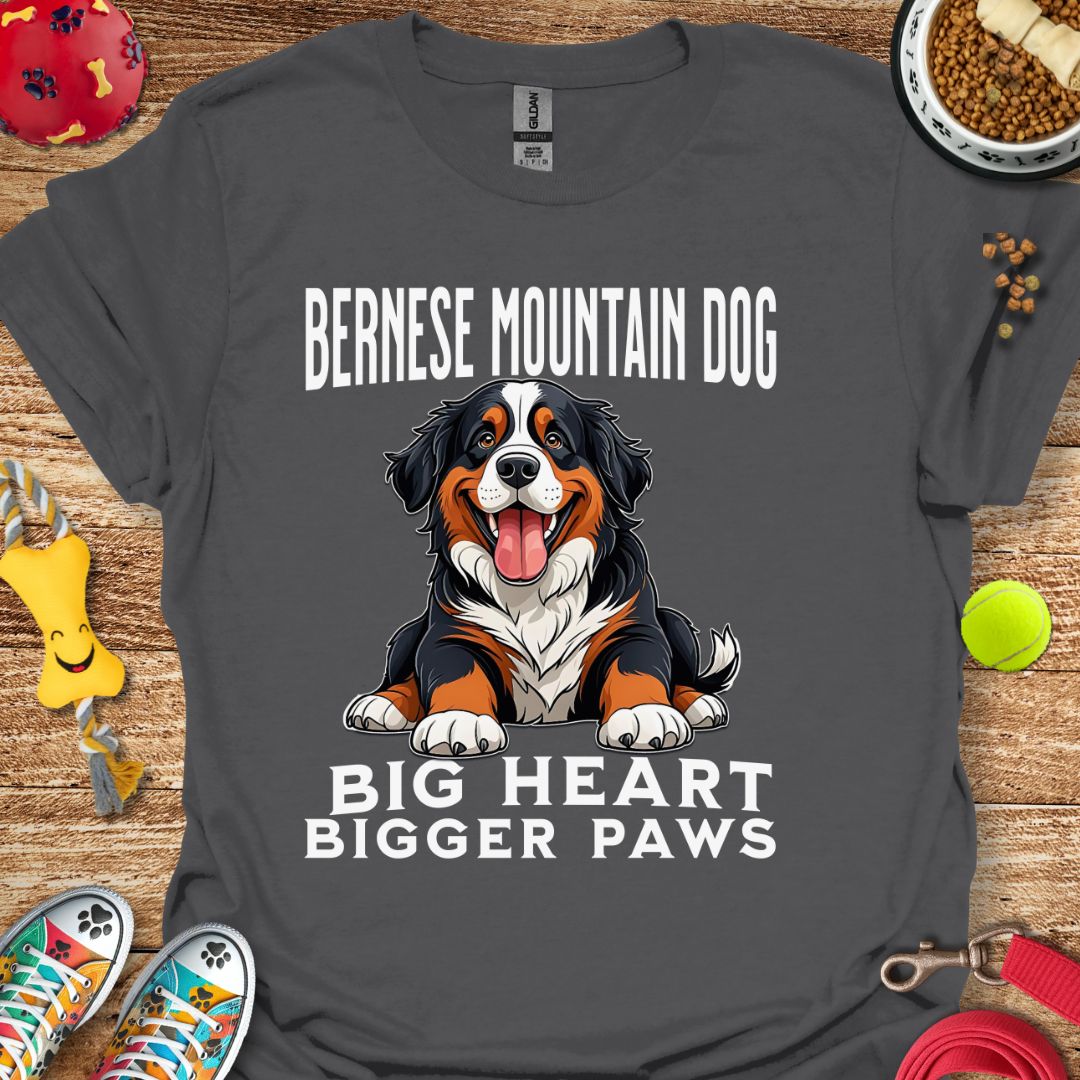 Bernese Mountain Dog Big Heart Bigger Paws T-Shirt