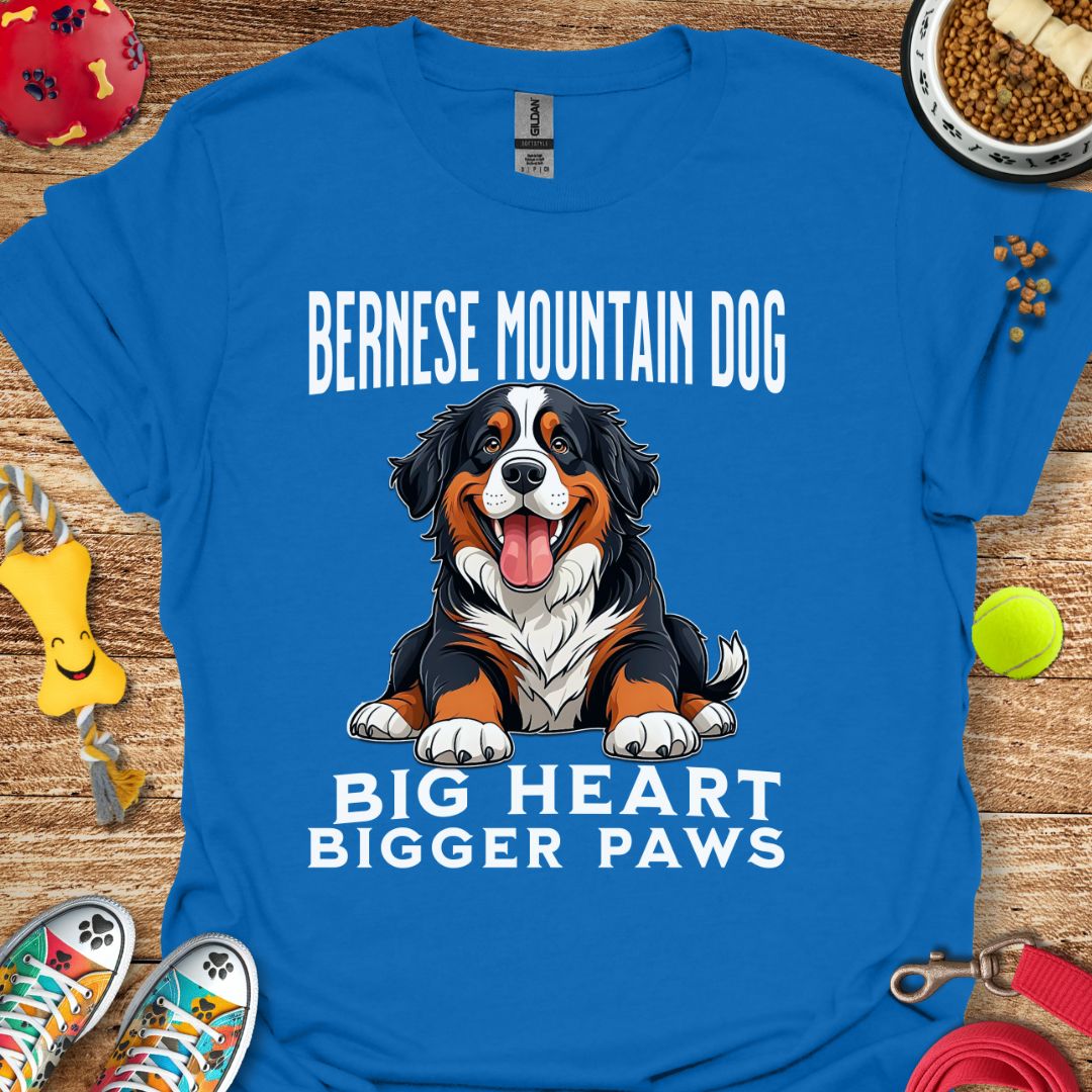Bernese Mountain Dog Big Heart Bigger Paws T-Shirt