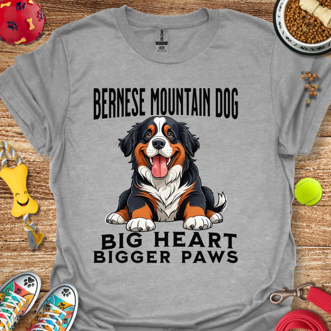 Bernese Mountain Dog Big Heart Bigger Paws T-Shirt