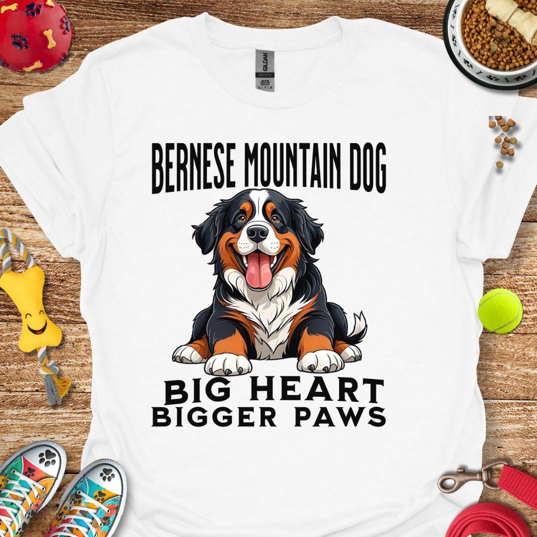 Bernese Mountain Dog Big Heart Bigger Paws T-Shirt