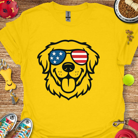 Patriotic Golden Retriever T-Shirt