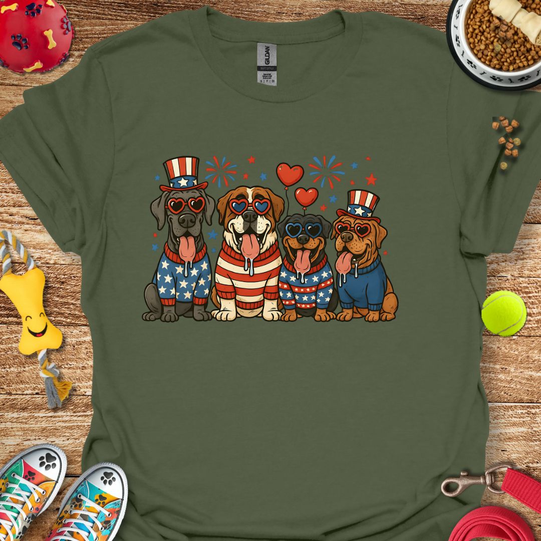 Patriotic Dogs T-Shirt