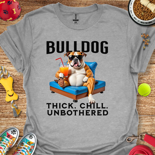 Bulldog Thick Chill Unbothered T-Shirt