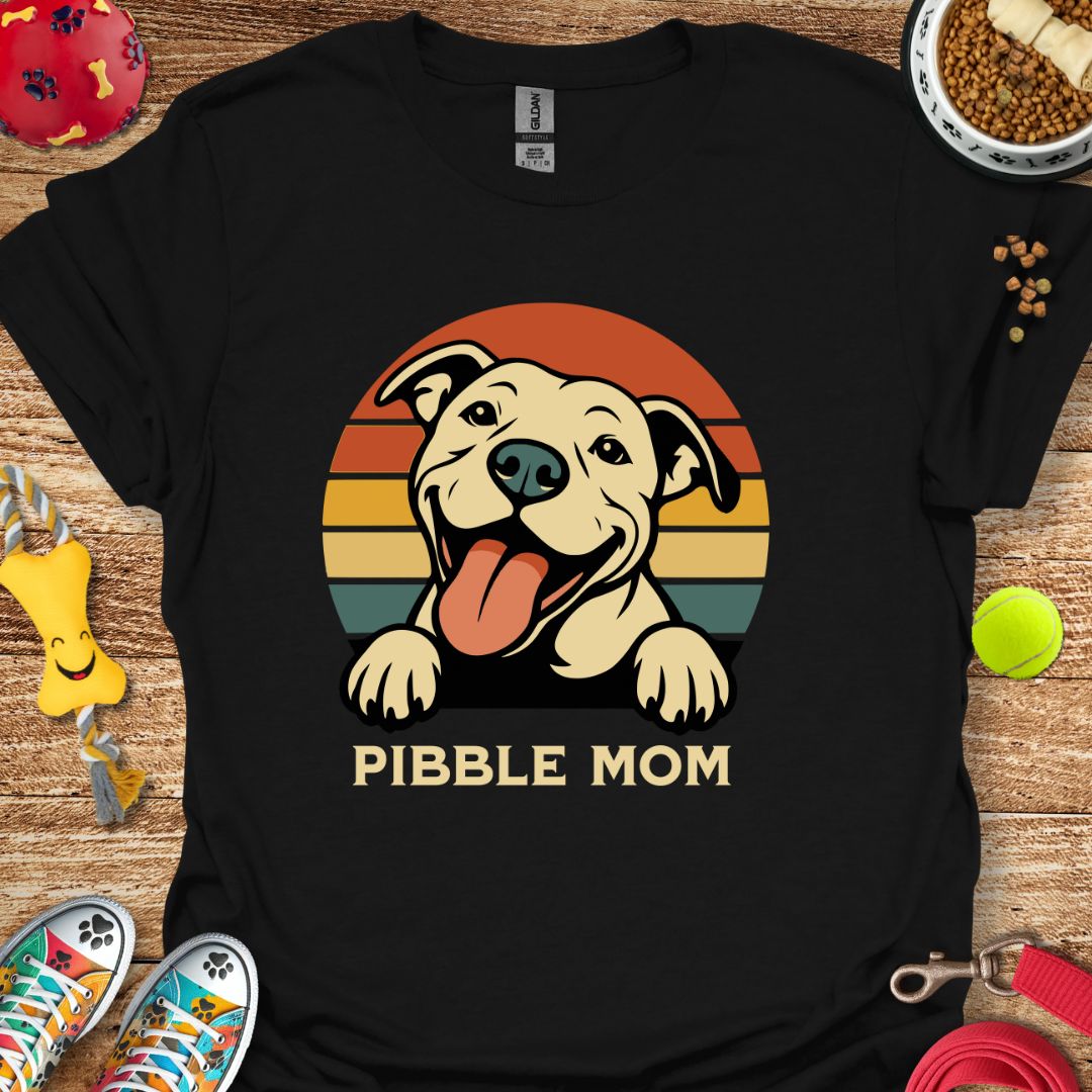 Retro Pibble Mom T-Shirt