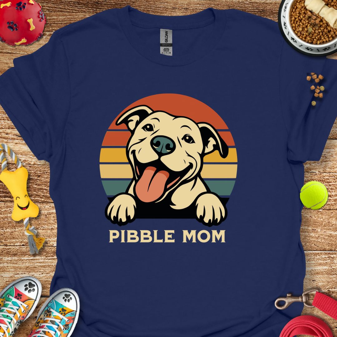 Retro Pibble Mom T-Shirt