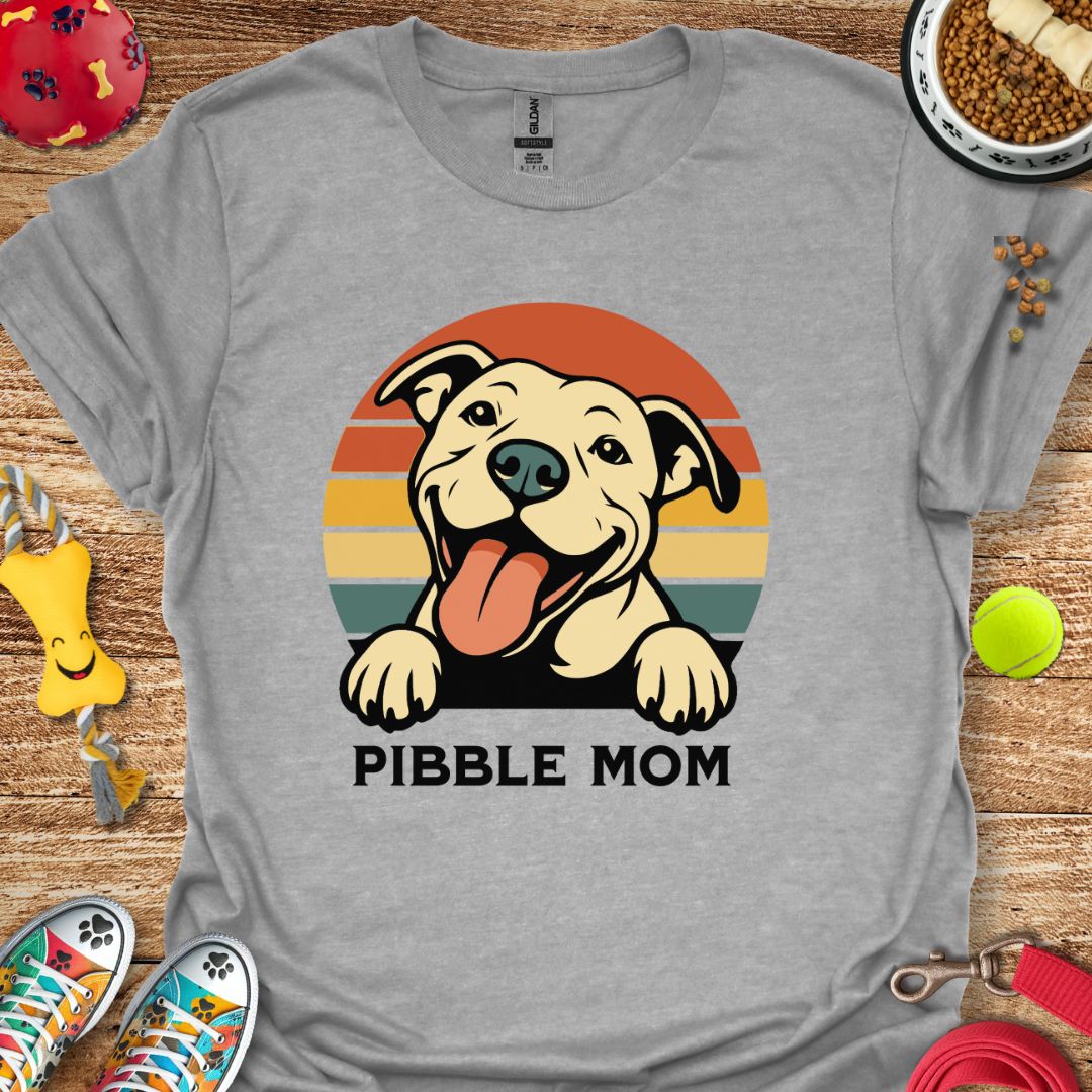 Retro Pibble Mom T-Shirt