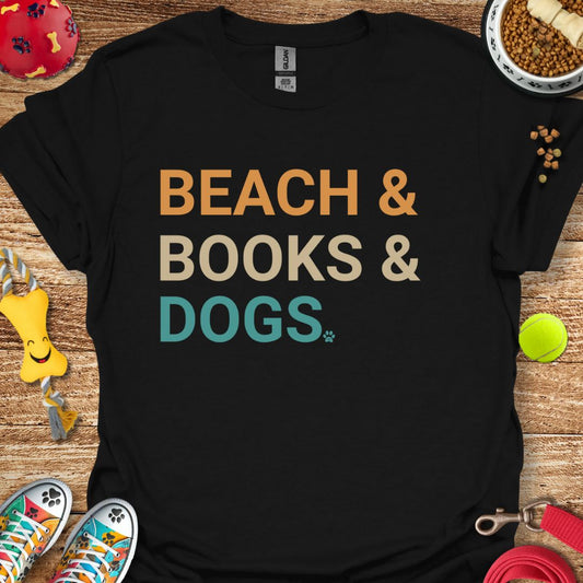 Beach Books Dogs T-Shirt
