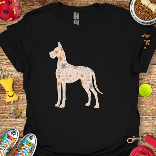 Flower Great Dane T-Shirt