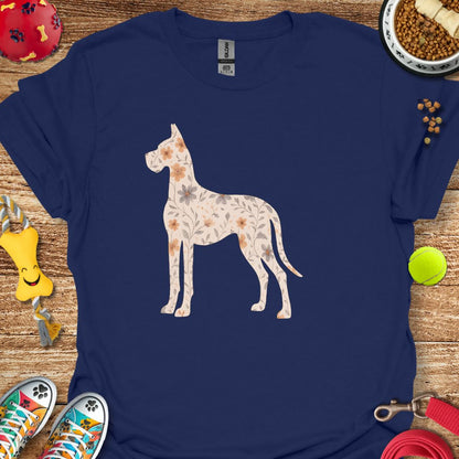 Flower Great Dane T-Shirt
