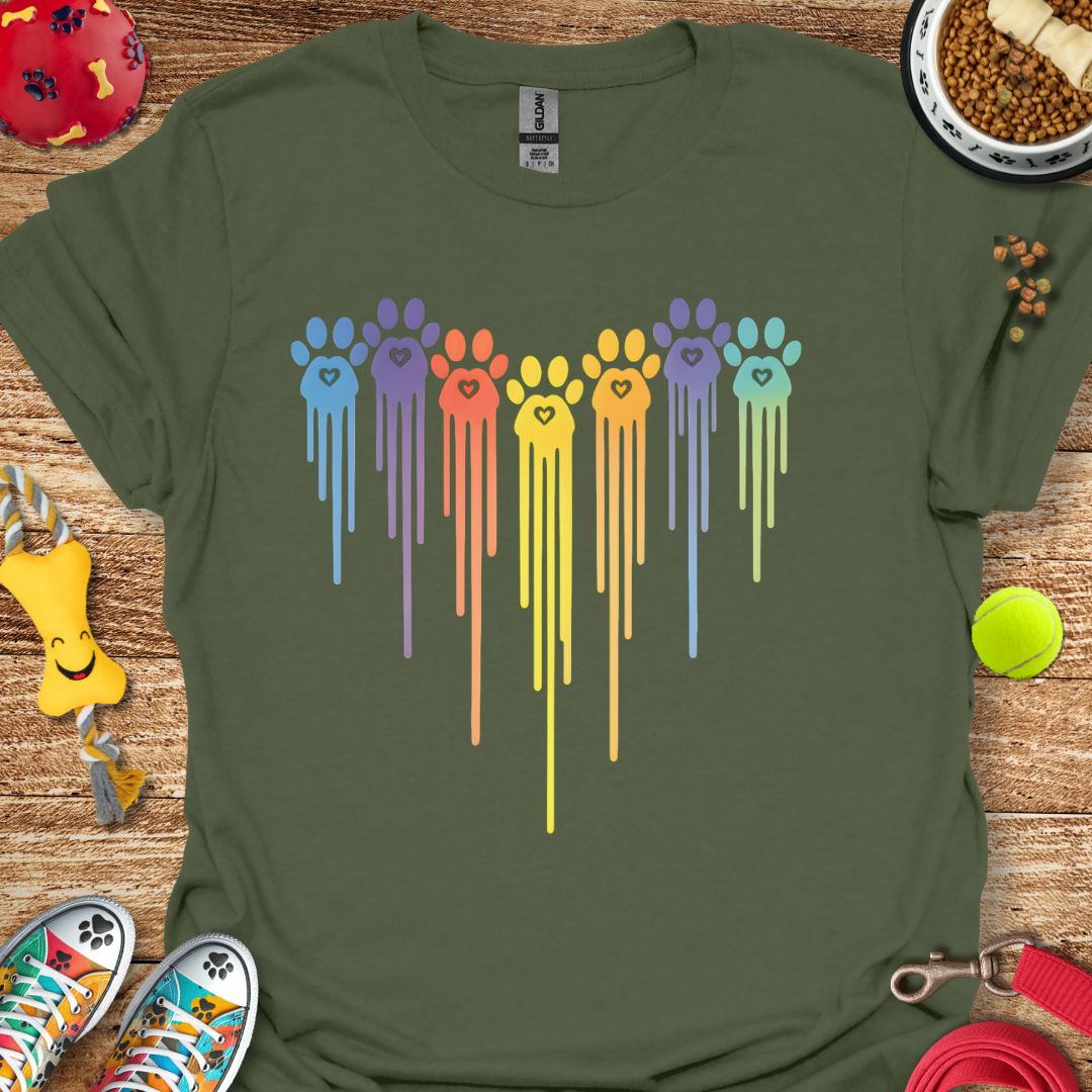 Paint Paw Heart 2 T-Shirt