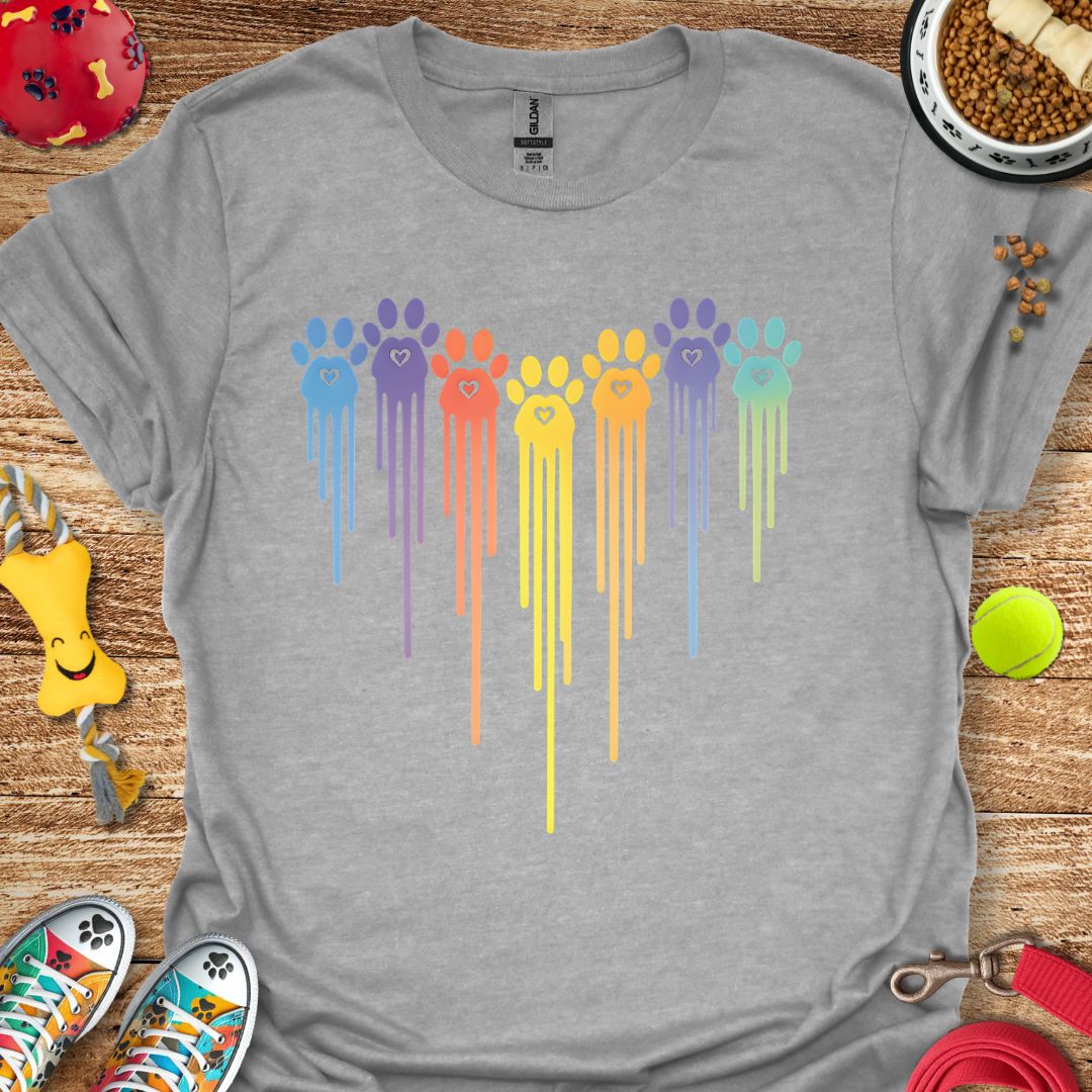 Paint Paw Heart 2 T-Shirt