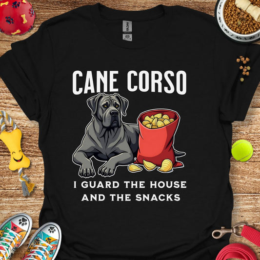 Cane Corso Guarding House and Snacks T-Shirt