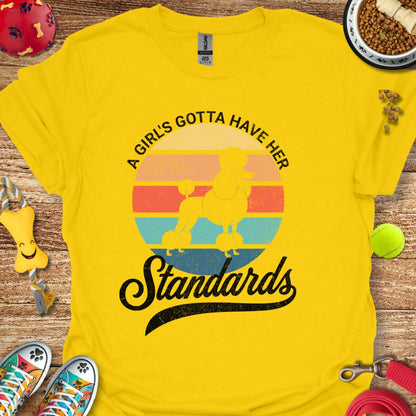 A Girl and Her Standards (Poodle) distressed T-Shirt
