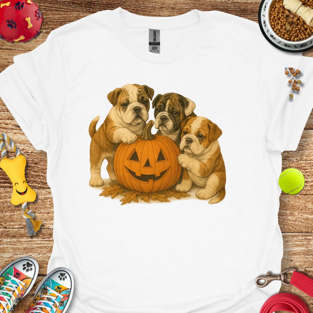 Pumpkin Bulldog T-Shirt