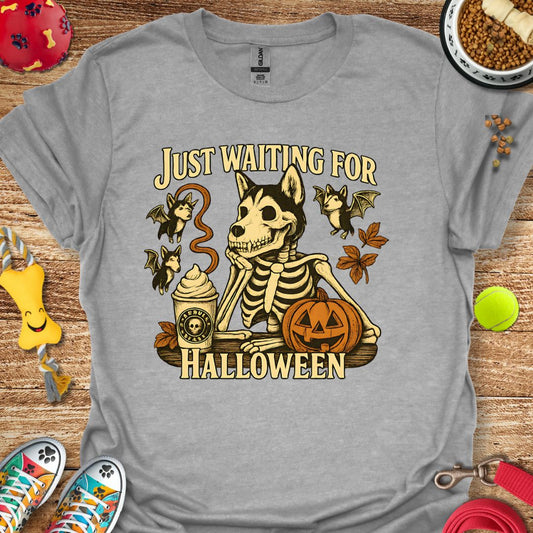 Just Waiting for Halloween Husky T-Shirt