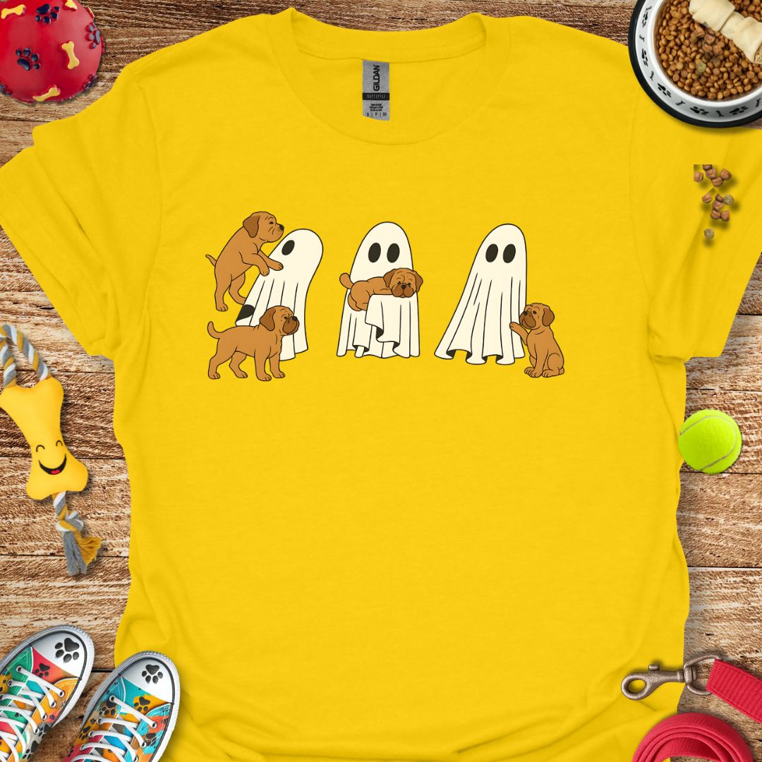 Ghost with Dogue de Bordeaux Pups T-Shirt
