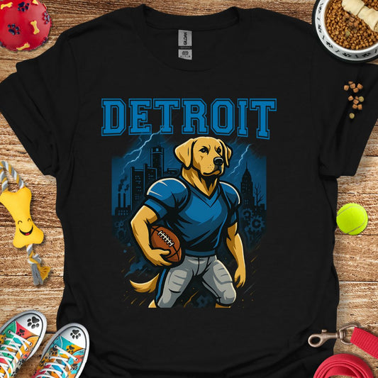 Detroit Football Dog T-Shirt