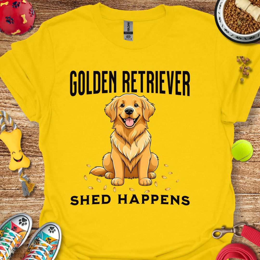 Golden Retriever Shed Happens T-Shirt