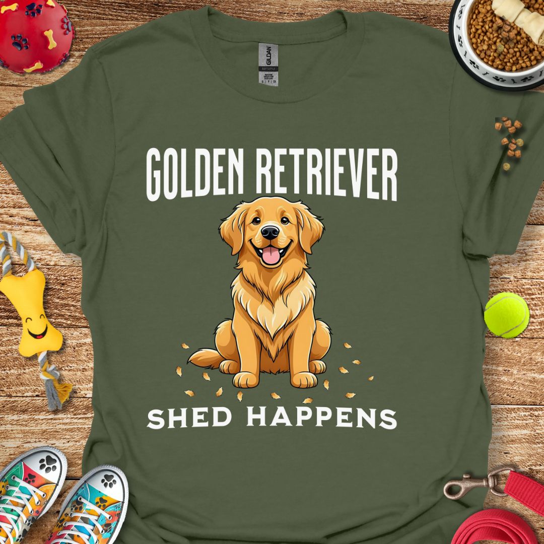 Golden Retriever Shed Happens T-Shirt