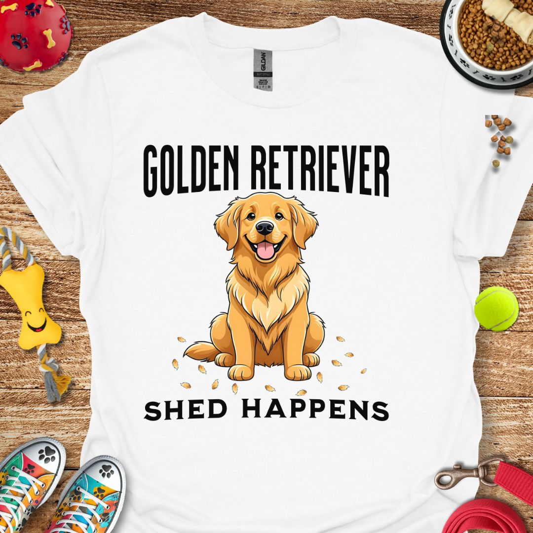 Golden Retriever Shed Happens T-Shirt