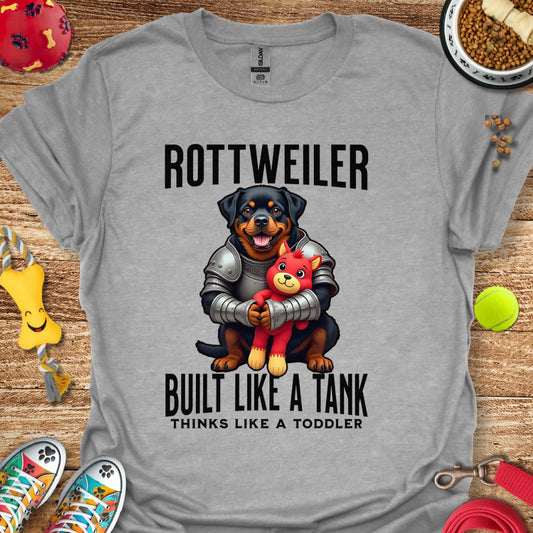 Rottweiler Thinks Like a Tank T-Shirt