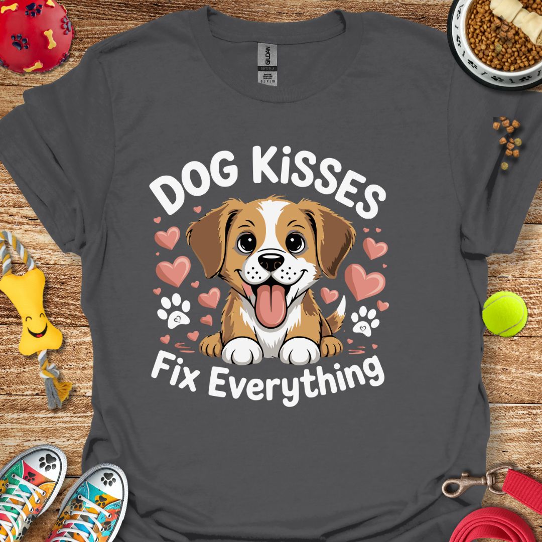 Dog Kisses Fix Everything Cute T-Shirt