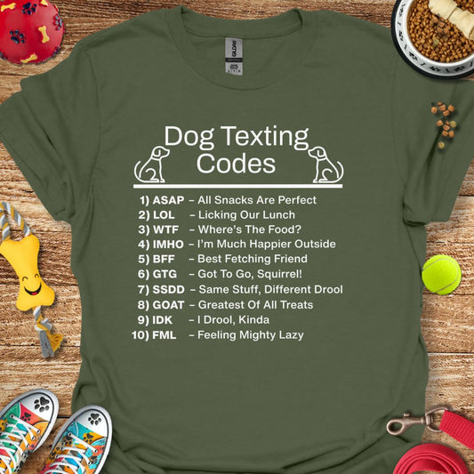 Dog Texting Codes T-Shirt